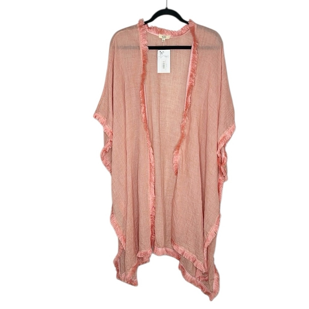 KORI America Coral Fringe Kimono size Medium